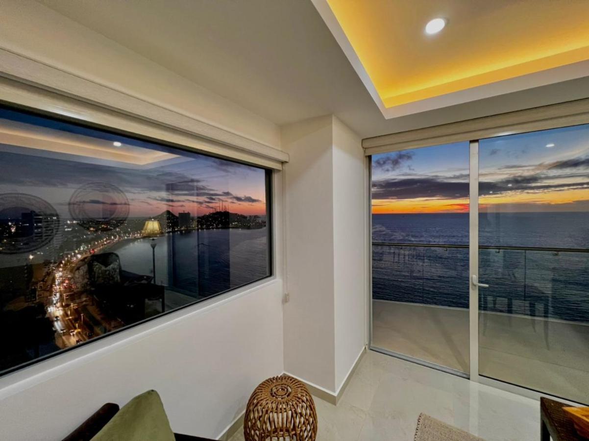 Sunset View Malecon 1404 Vista Panoramica Al Mar Apartment Mazatlan Bagian luar foto