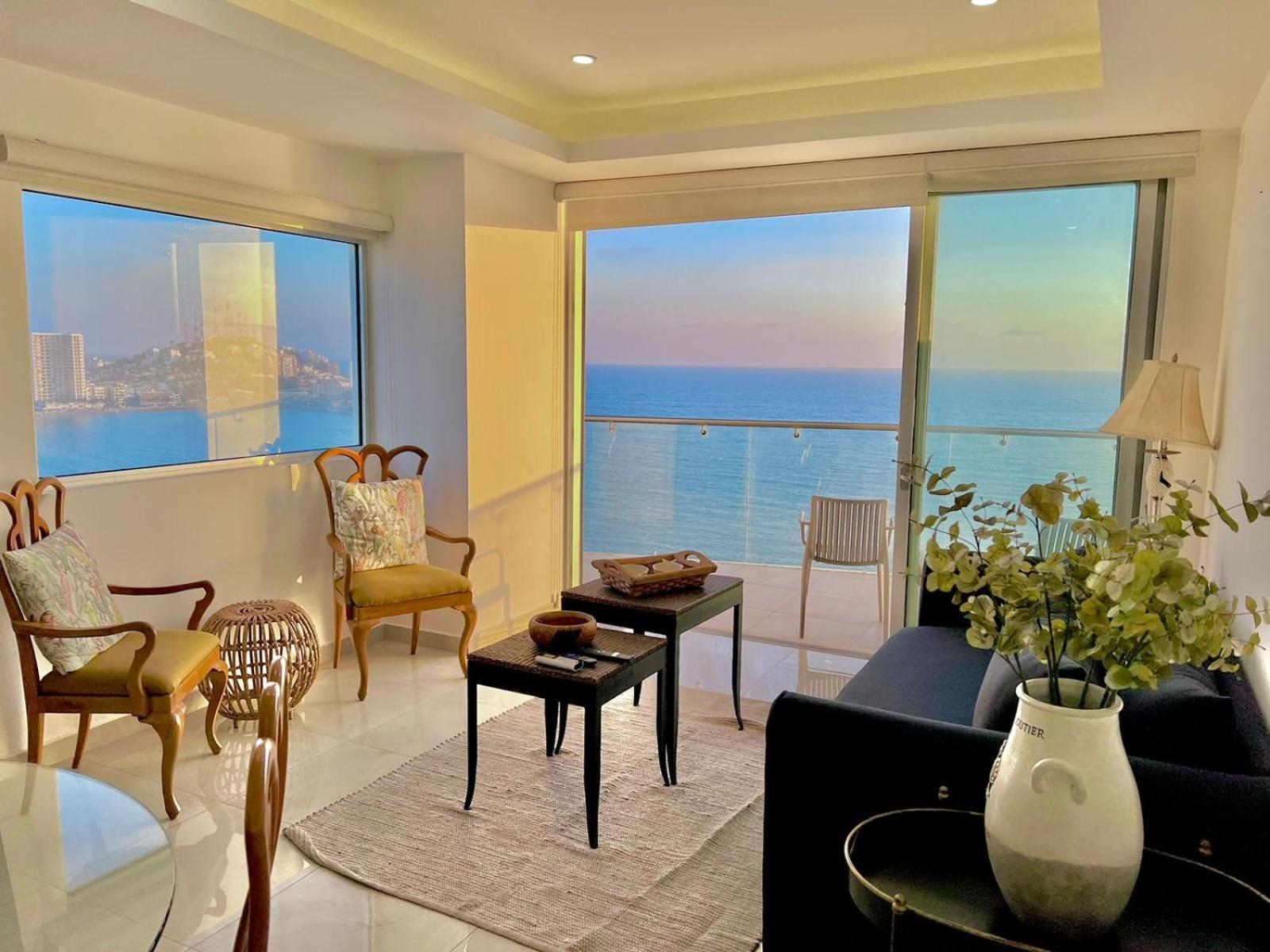 Sunset View Malecon 1404 Vista Panoramica Al Mar Apartment Mazatlan Bagian luar foto